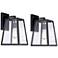 Arrington 13" High Glass and Mystic Black Wall Sconce Set of 2