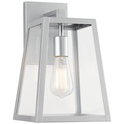 Arrington 13&quot; High Glass and Silver Outdoor Wall Light