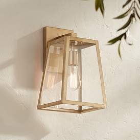 Image1 of Arrington 13" High Glass and Soft Gold Outdoor Wall Light