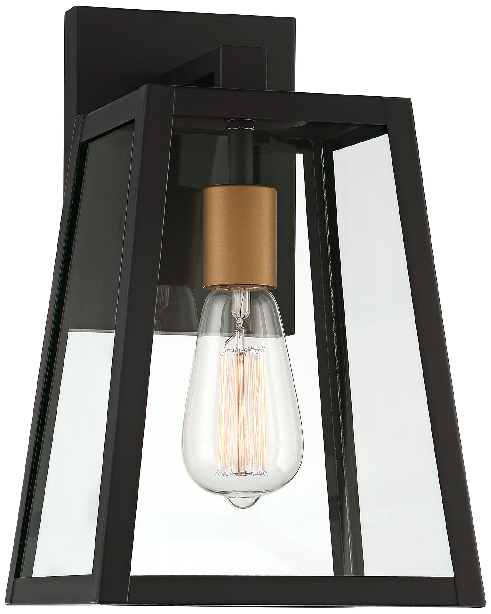 Arrington 13" High Mystic Black and Gold Outdoor Wall Light