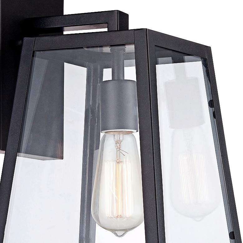 Image 2 Arrington 13" High Mystic Black Finish Lantern Wall Sconce more views