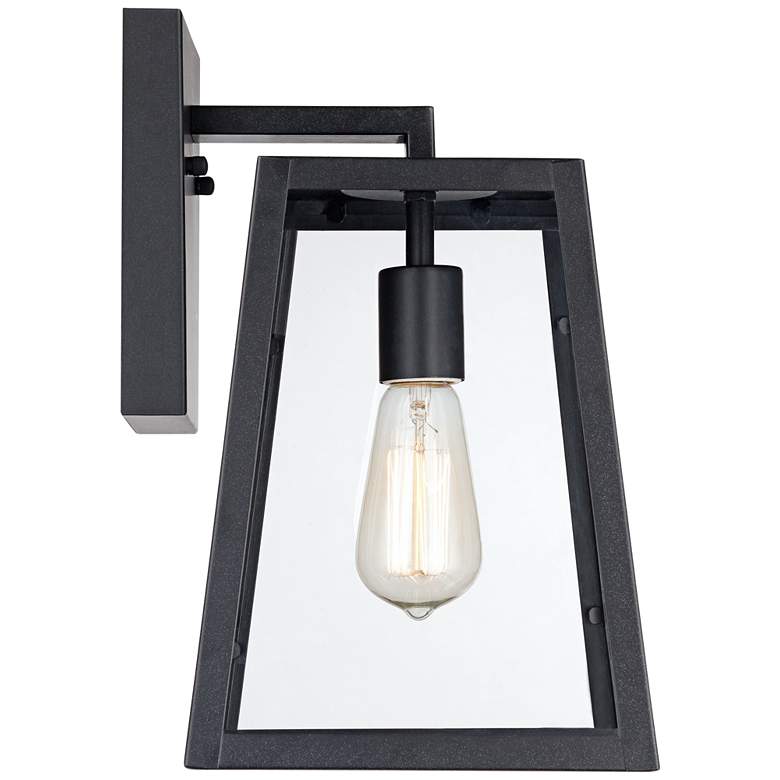Image 4 Arrington 13" High Mystic Black Finish Lantern Wall Sconce more views