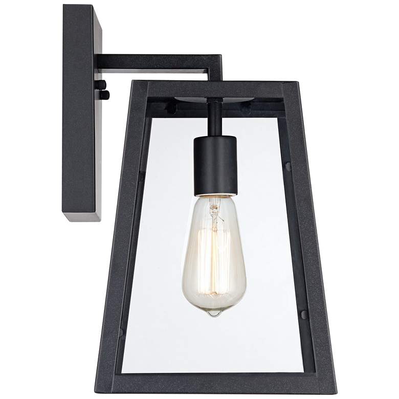 Image 4 Arrington 13 inch High Mystic Black Finish Lantern Wall Sconce more views