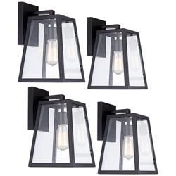 Arrington 13" High Mystic Black Outdoor Wall Lights Set of 4