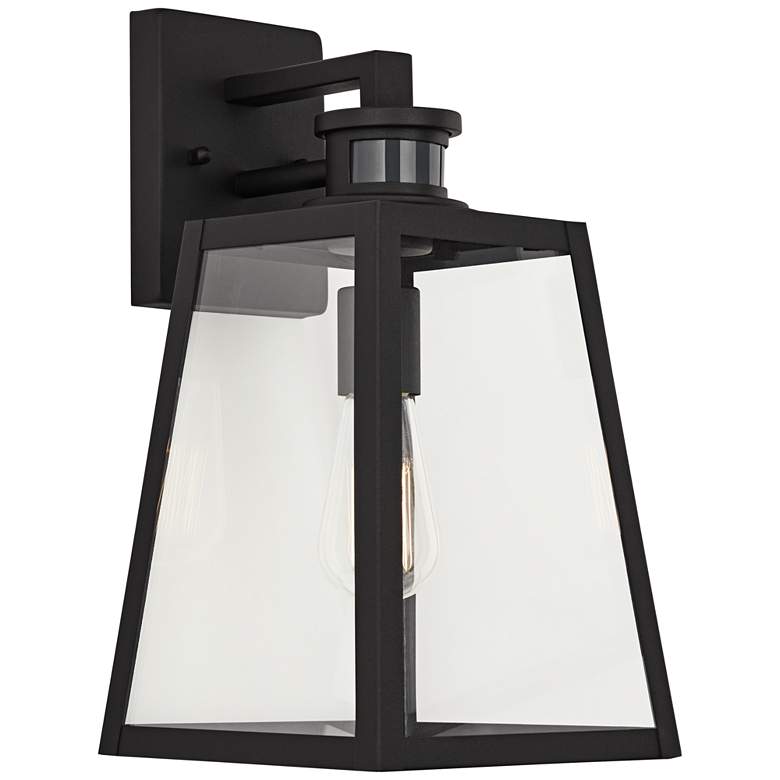 Image 5 Arrington 14 3/4" High Black Motion Sensor Outdoor Wall Light Set of 2 more views