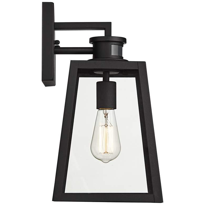 Image 6 Arrington 14 3/4" High Black Motion Sensor Outdoor Wall Light Set of 2 more views