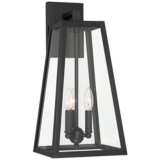 Arrington 20&quot; High Glass and Mystic Black Outdoor Wall Light