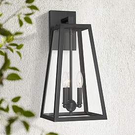 Image1 of Arrington 20" High Glass and Mystic Black Outdoor Wall Light