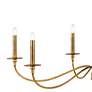 4_Arrington 42" Wide Rubbed Brass 6-Light Candle Chandelier more views