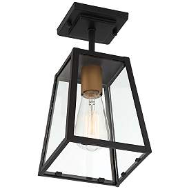 Image5 of Arrington 6" Wide Mystic Black - Gold Outdoor Ceiling Light more views