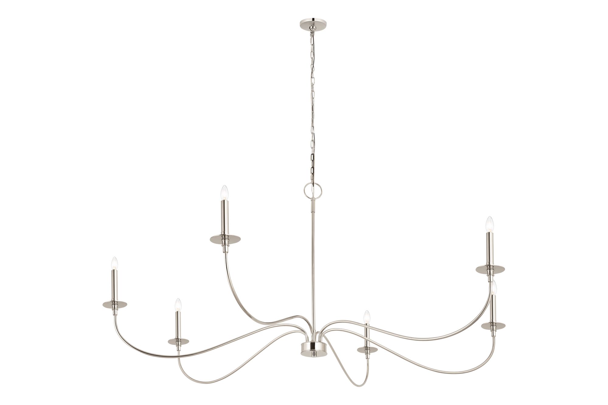 Image 5 Arrington by Z-Lite Polished Nickel 63 inch 6 Light Chandelier more views