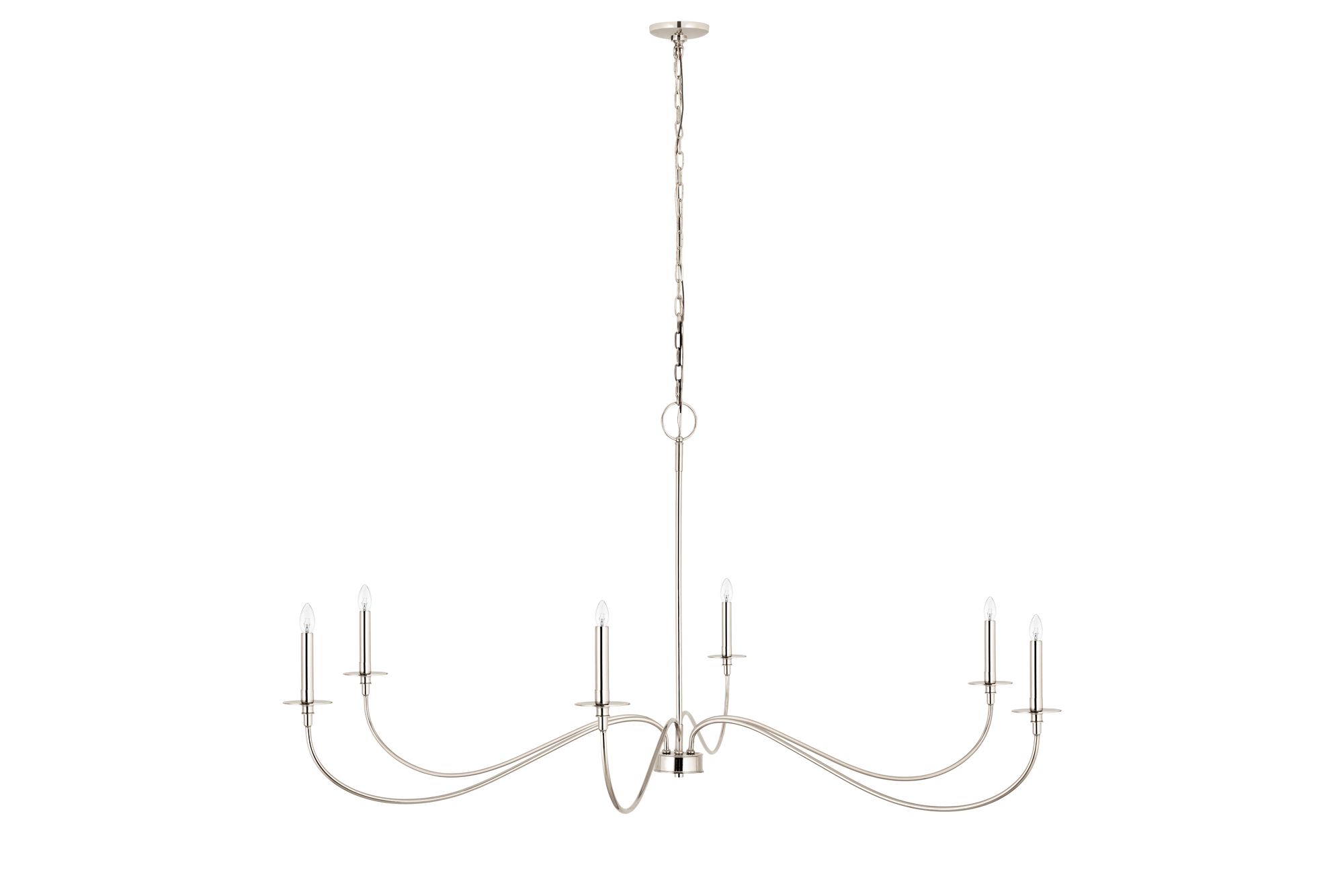 Image 7 Arrington by Z-Lite Polished Nickel 63 inch 6 Light Chandelier more views