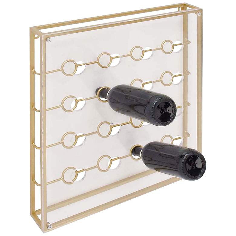 Image 1 Arris Clear and Gold Short Wine Holder