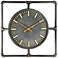 Arron 21 1/2" Wide Gray Metal Wall Clock