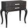 Arrone 36" Wide Black and Walnut Wood 2-Drawer Console Table