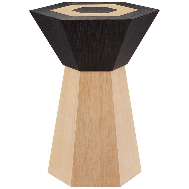 Image 1 Arrow 18 inch Wide Natural and Caviar Black Accent Table