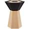 Arrow 18" Wide Natural and Caviar Black Accent Table