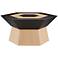 Arrow 38" Wide Natural and Caviar Black Cocktail Table