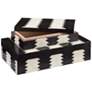 Arrow Black and White Rectangular Decorative Boxes Set of 2 in scene