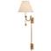 Arrowpoint 42" High Antique Brass Swing-Arm Wall Lamp