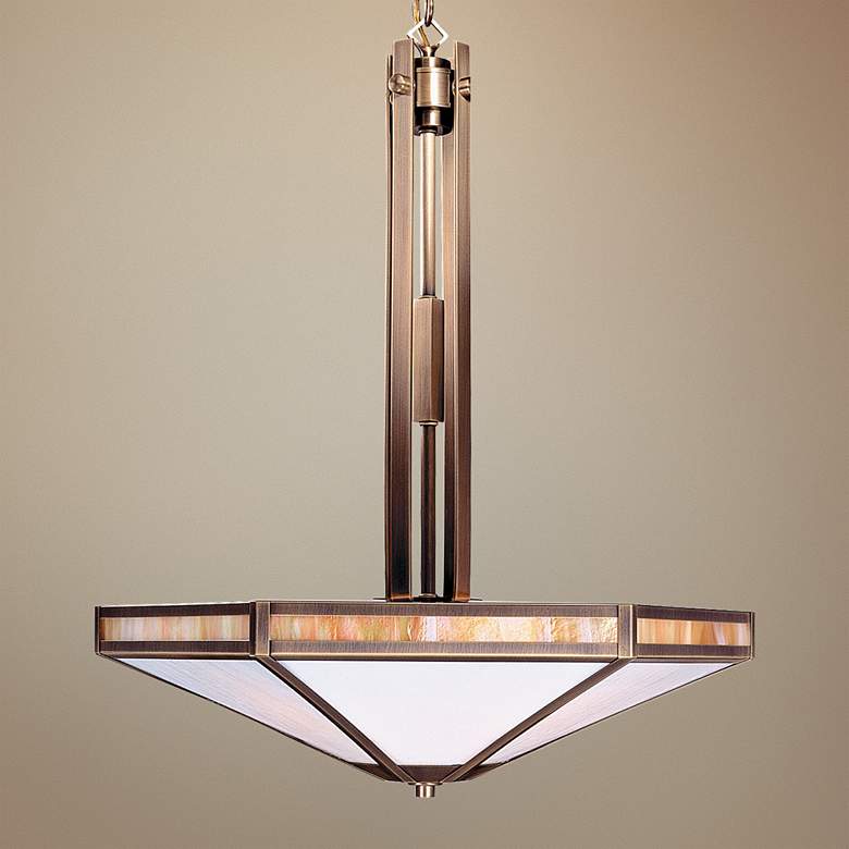 Image 1 Arroyo Craftsman Etoile 21" Wide Art Glass Pendant Light