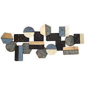 Image2 of Art Deco Shapes 43 1/2" Wide Abstract Metal Wall Art