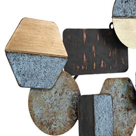 Image3 of Art Deco Shapes 43 1/2" Wide Abstract Metal Wall Art more views