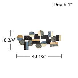 Image5 of Art Deco Shapes 43 1/2" Wide Abstract Metal Wall Art more views