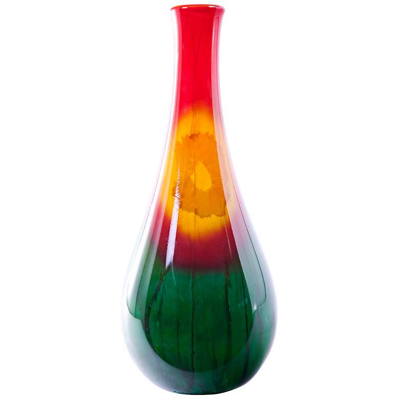 Image 1 Art Glass Carnival Tear Drop Decorative Bottle