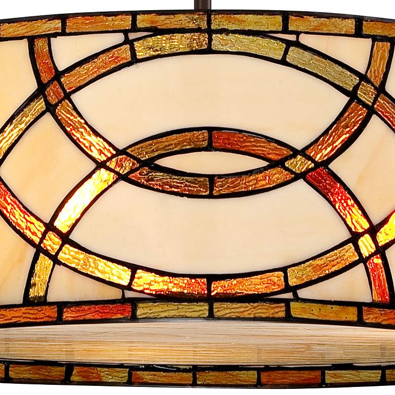 Image 3 Art Glass Circles 20 inch Wide Tiffany Style Pendant Chandelier more views