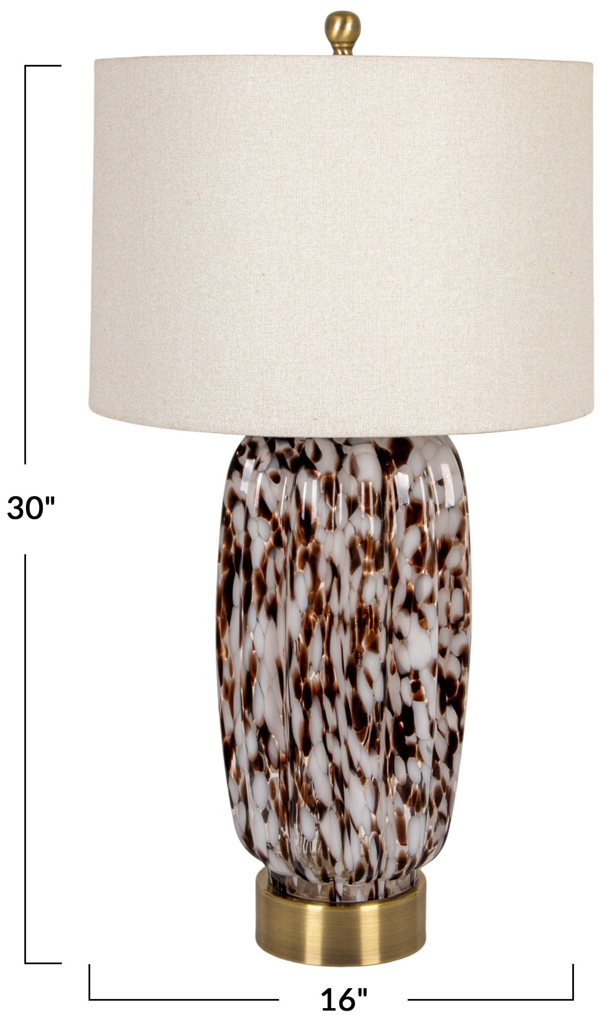 Image 3 Art Glass Table Lamp with Gold Base more views