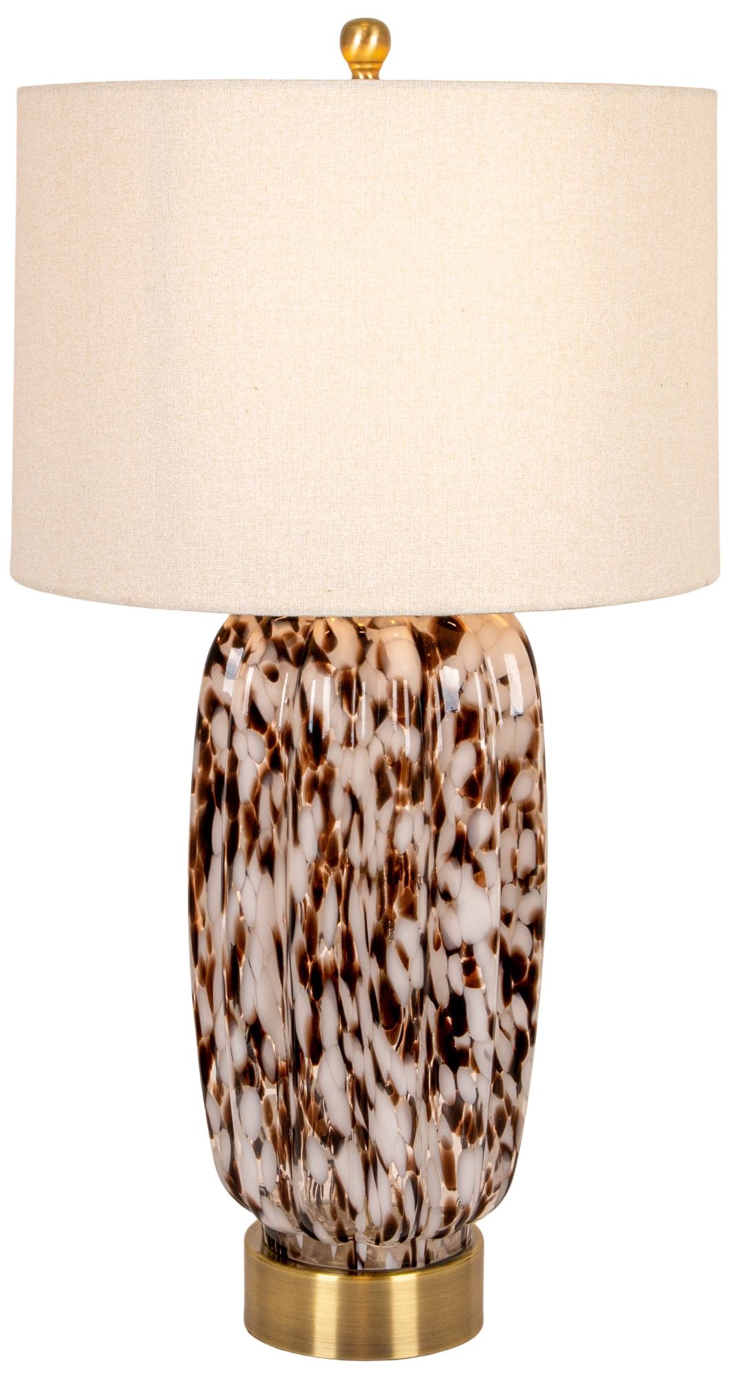 Image 4 Art Glass Table Lamp with Gold Base more views