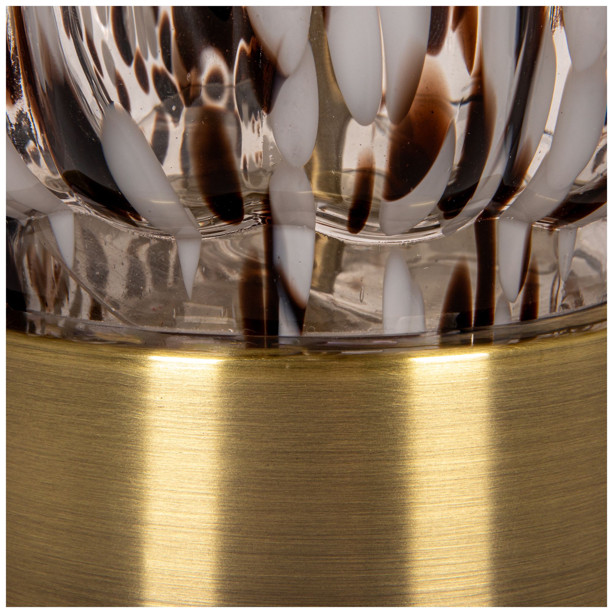 Image 7 Art Glass Table Lamp with Gold Base more views