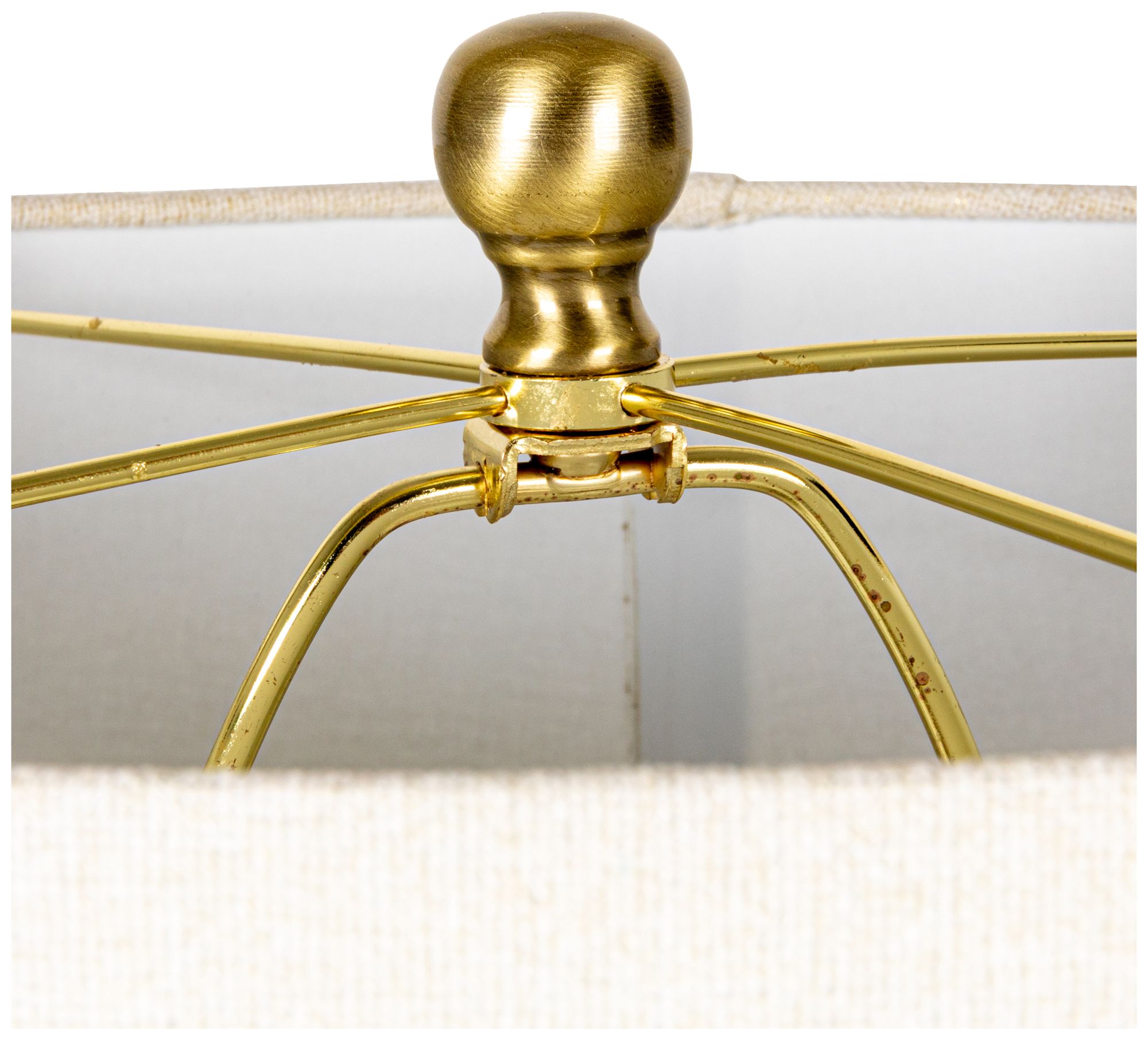 Art Glass Table Lamp with Gold Base