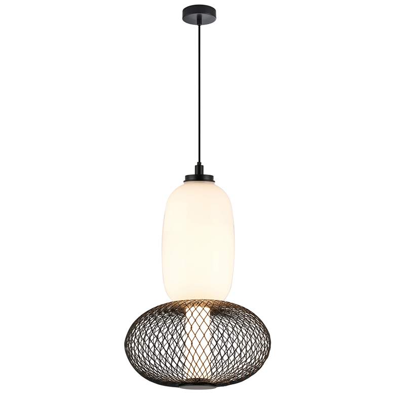 Image 1 Artcraft Ace 8 3/4" Wide Black LED Mini Pendant