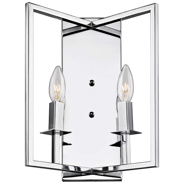 Image 1 Artcraft Allston 14" High Chrome 2-Light Wall Sconce