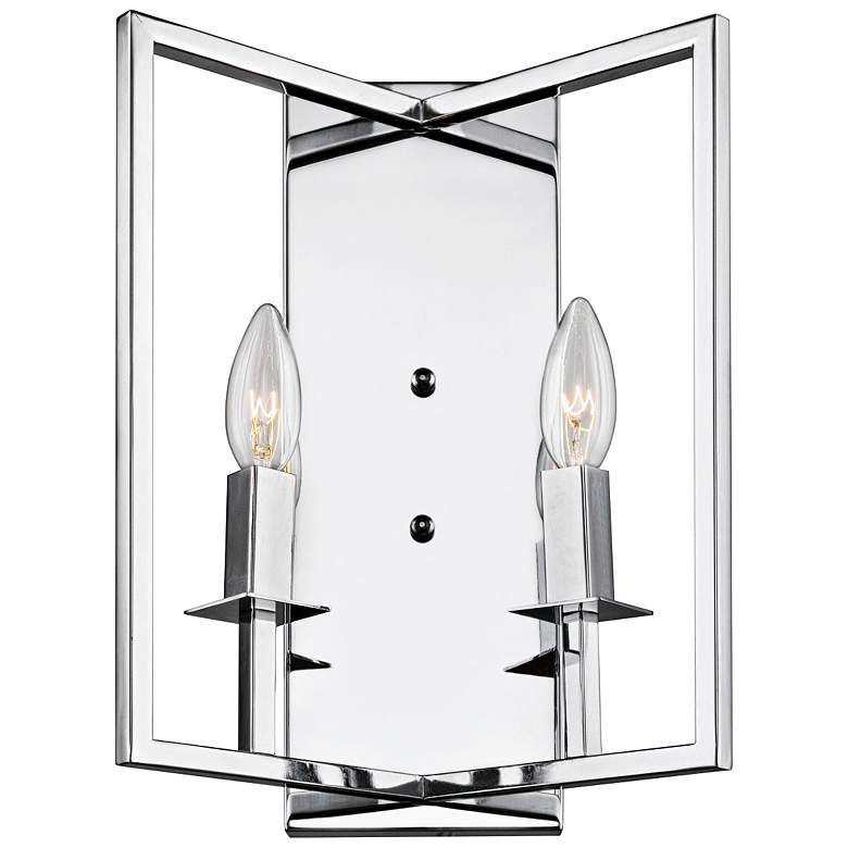 Image 1 Artcraft Allston 14 inch High Chrome 2-Light Wall Sconce