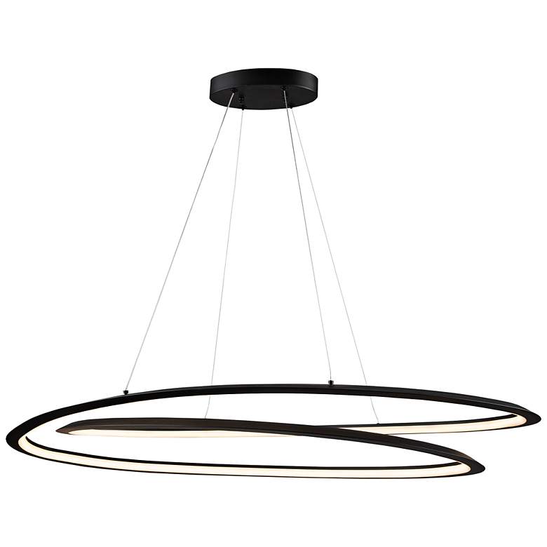 Image 1 Artcraft Ara 38 1/2" Wide Black LED Pendant Light