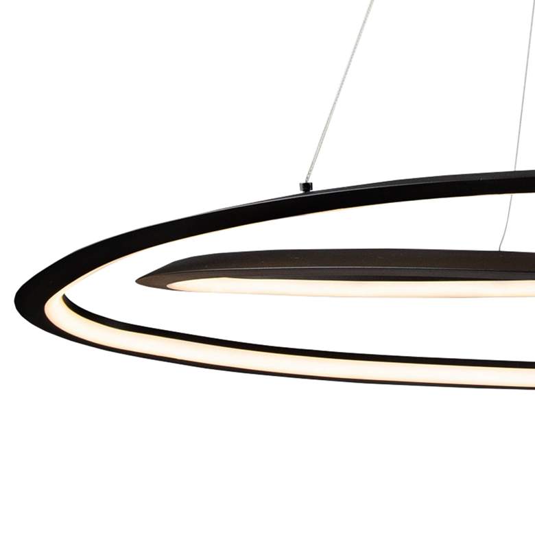 Image 2 Artcraft Ara 38 1/2" Wide Black LED Pendant Light more views