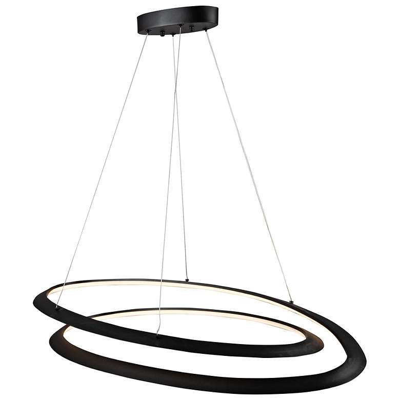 Image 5 Artcraft Ara 38 1/2" Wide Black LED Pendant Light more views