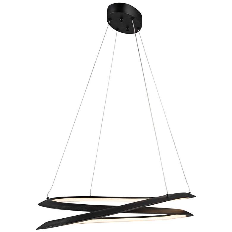 Image 7 Artcraft Ara 38 1/2" Wide Black LED Pendant Light more views