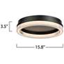 7_Artcraft Ari 15 3/4" Wide Black LED Ceiling Light more views