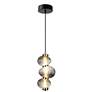 1_Artcraft Ariel 6 1/4" Wide Chrome LED 3-Glass Mini Pendant