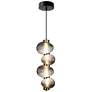 1_Artcraft Ariel 6 1/4" Wide Chrome LED 4-Glass Mini Pendant