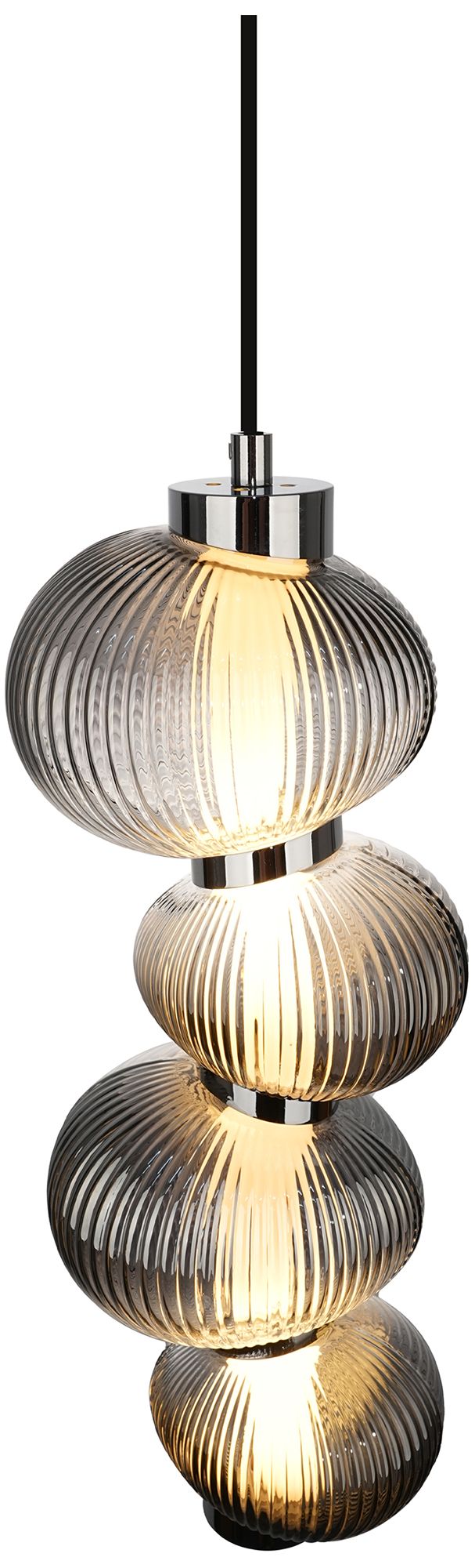 Image 4 Artcraft Ariel 6 1/4" Wide Chrome LED 4-Glass Mini Pendant more views