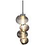 4_Artcraft Ariel 6 1/4" Wide Chrome LED 4-Glass Mini Pendant more views
