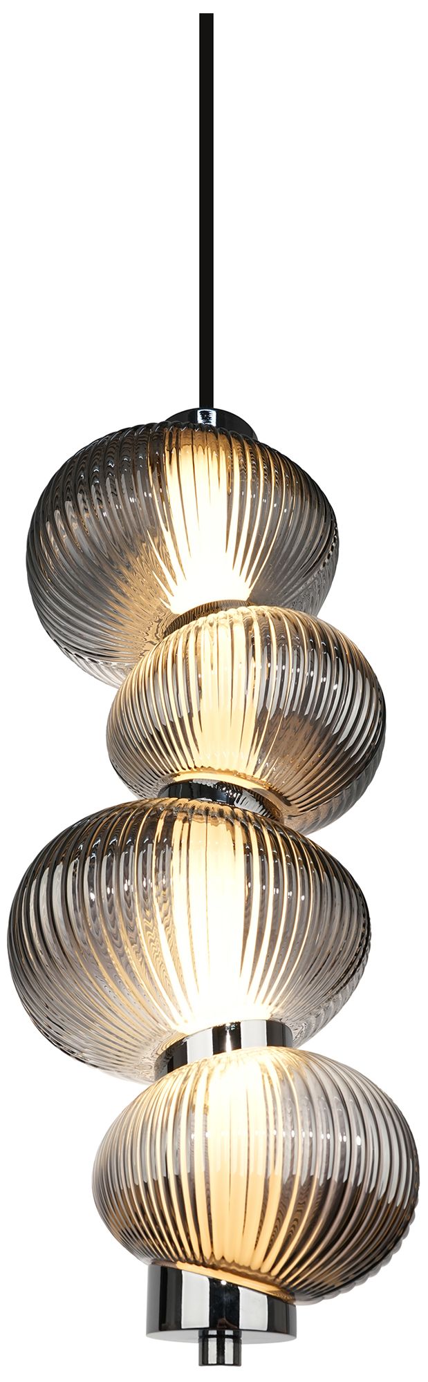 Image 5 Artcraft Ariel 6 1/4" Wide Chrome LED 4-Glass Mini Pendant more views