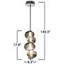 7_Artcraft Ariel 6 1/4" Wide Chrome LED 4-Glass Mini Pendant more views