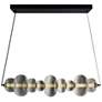 1_Artcraft Astra 29 1/4"W Black Smoke Glass LED Island Pendant