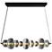 Artcraft Astra 29 1/4"W Black Smoke Glass LED Island Pendant